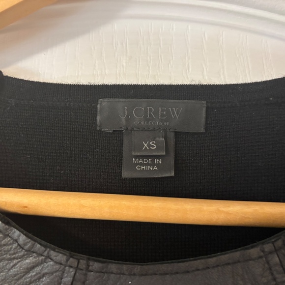 J.Crew leather front sweater XS - Picture 2 of 4